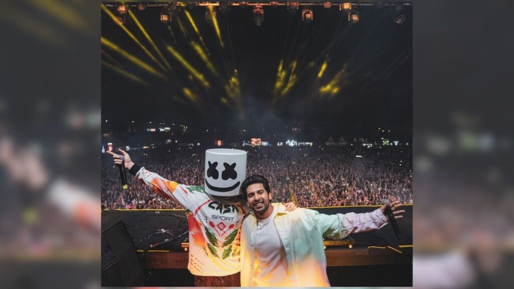 Marshmello in India : Sunny Leone, Badshah, and Armaan Malik Light Up the Stage along at the MMRDA stadium