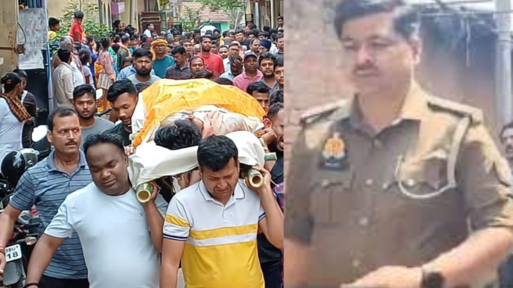 After postmortem, bodies of children brought for last rites, police take Sajid’s father-uncle into custody.