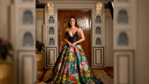 Manushi Chhillar Looks Gorgeous in a Floral Couture Gown