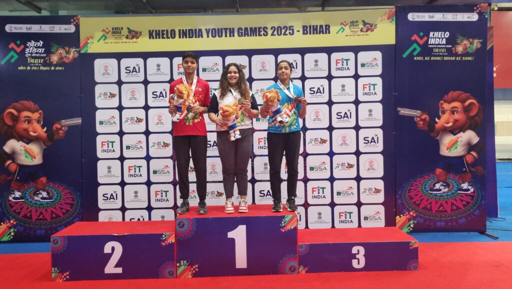 Naamya Kapoor Clinches Gold in 25m Pistol Women’s Event at Khelo India Youth Games 2025