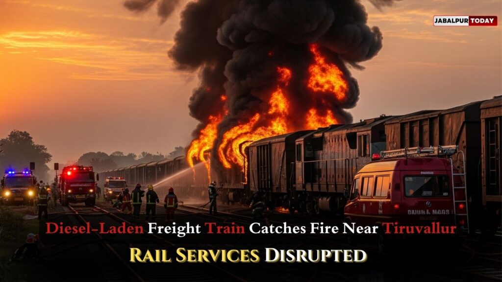 Freight Train Carrying Diesel Catches Fire, Chennai–Arakkonam Line Affected