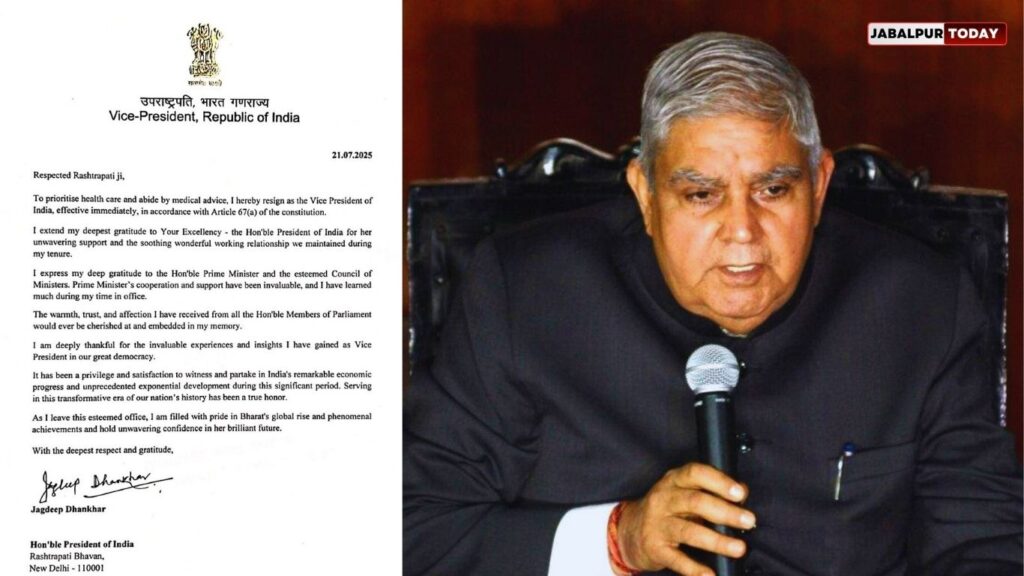 Jagdeep Dhankhar Steps Down as Vice President, Marks End of a Transformative Tenure