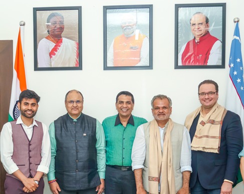 A Delegation from the British Management University (BMU), Tashkent, Visits MERI, New Delhi