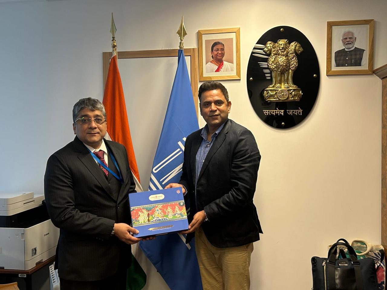Shri Krishna Leela Collection Presented to India’s Ambassador to UNESCO, Shri Vishal V. Sharma, in Paris