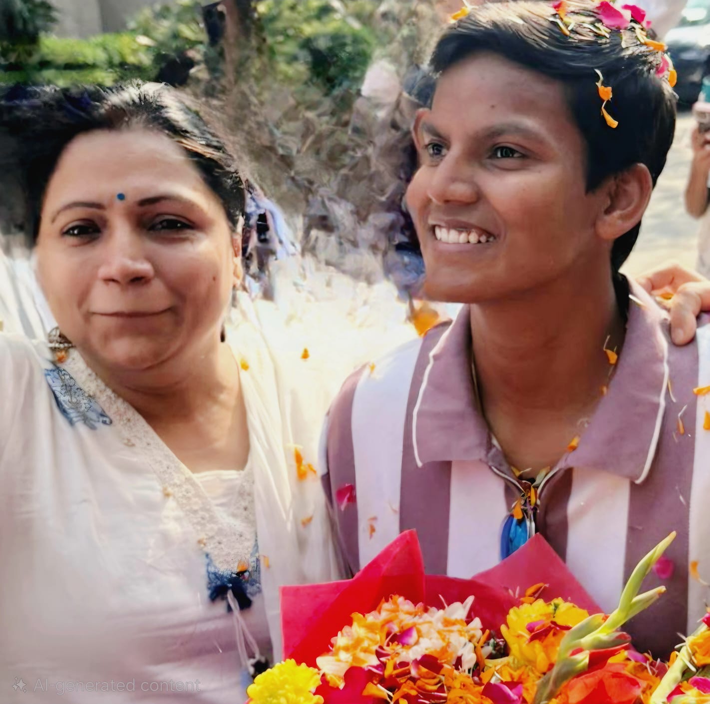 Residents of Katyayani Society, Dwarka, Give Heroic Welcome to World Cup Star Deepti Sharma