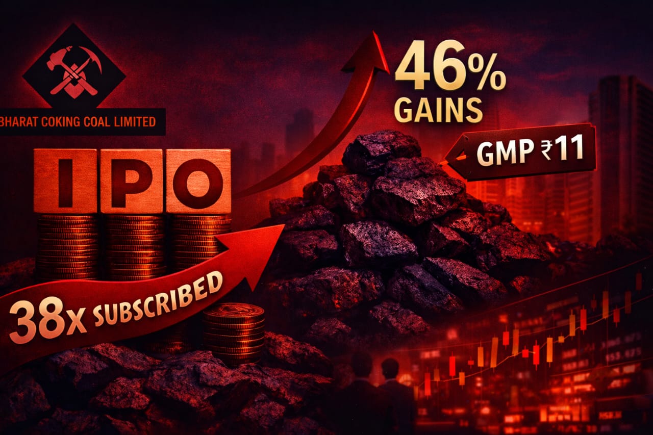 Bharat Coking Coal IPO Day 3: Subscription Jumps to 38x, GMP Hints at 46% Listing Gains