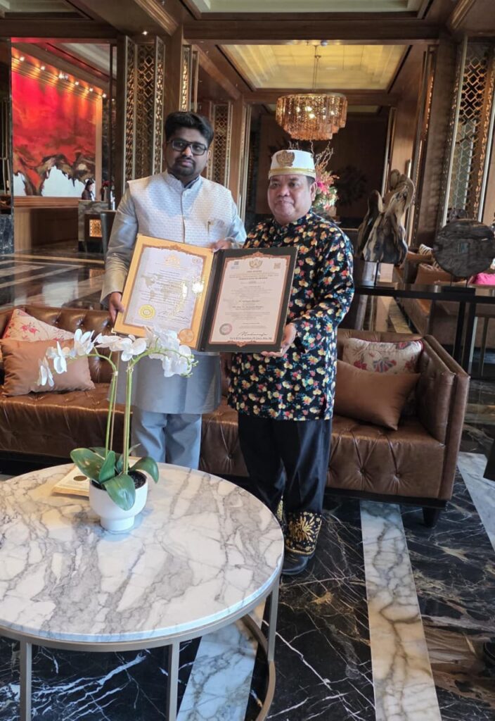 Dr. Bhargav Mallappa Receives Indonesia’s Esteemed Kutai Mulawarman Royal Honorary Title