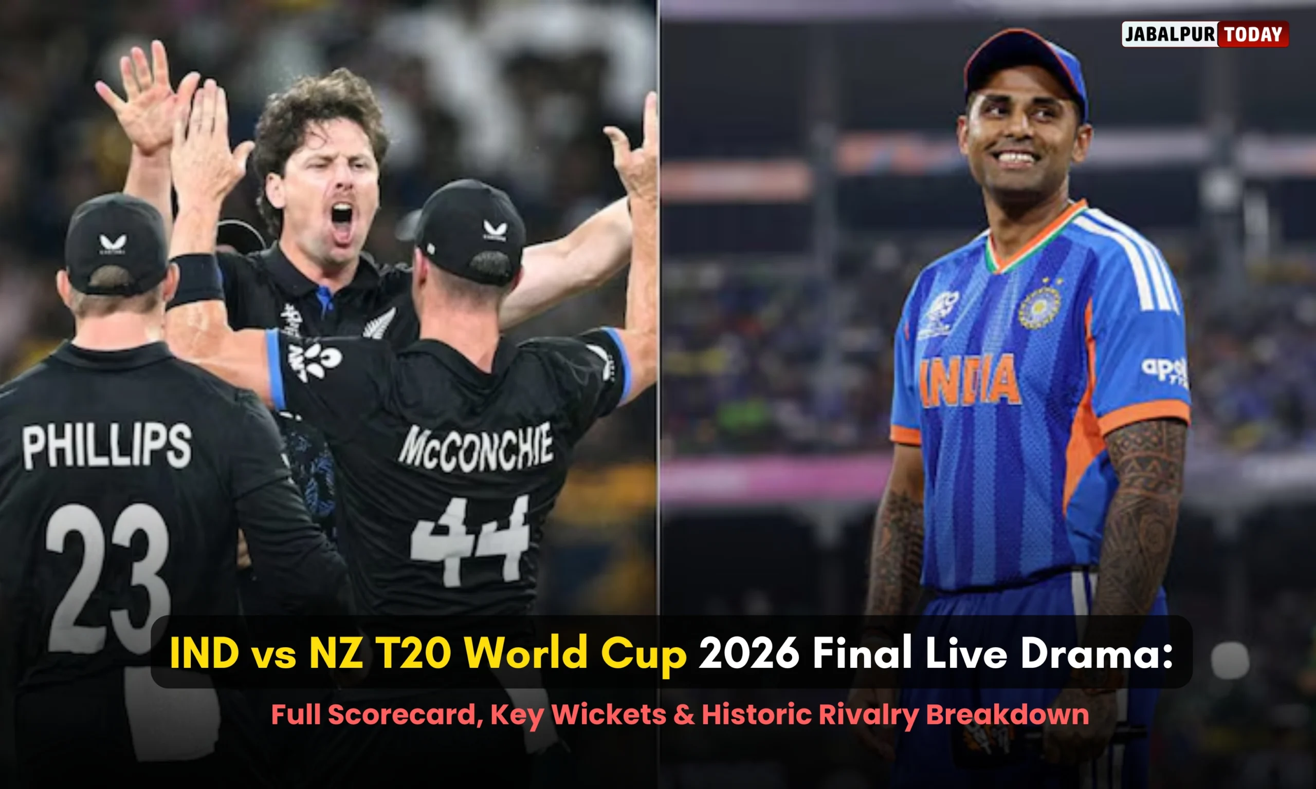 IND vs NZ T20 World Cup 2026 Final Live Drama: India’s 255/5 Puts New Zealand Under Huge Pressure at 141/8 – Full Scorecard, Key Wickets & Rivalry Explained