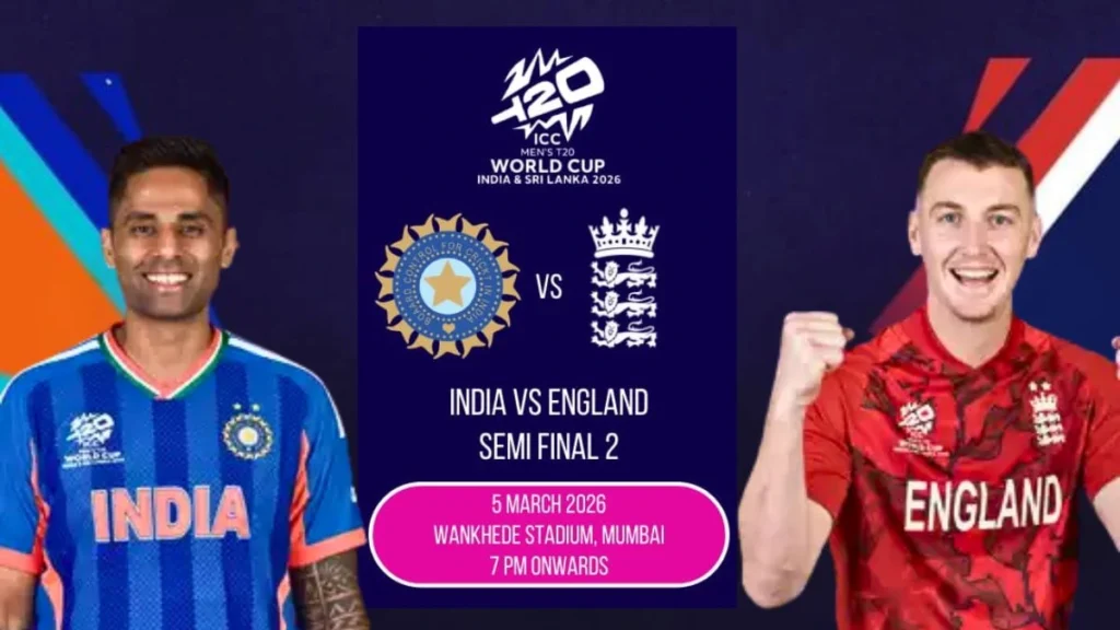 India vs England Semi-Final Today at Wankhede Stadium: Winner to Face New Zealand national cricket team in T20 World Cup Final