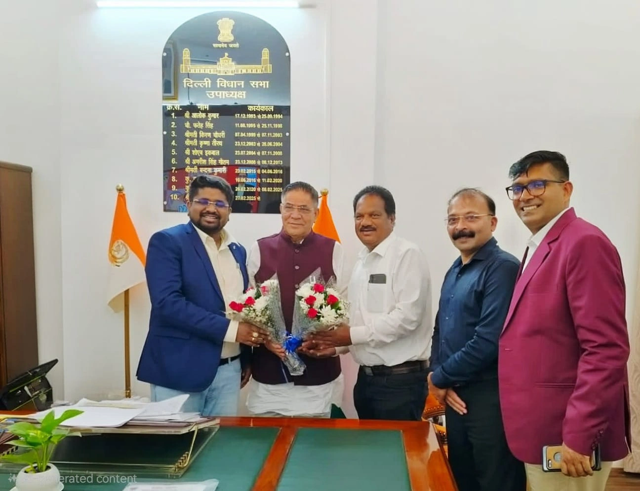 Dr Bhargav Mallappa Meets Delhi Vidhan Sabha Deputy Speaker Mohan Bisht