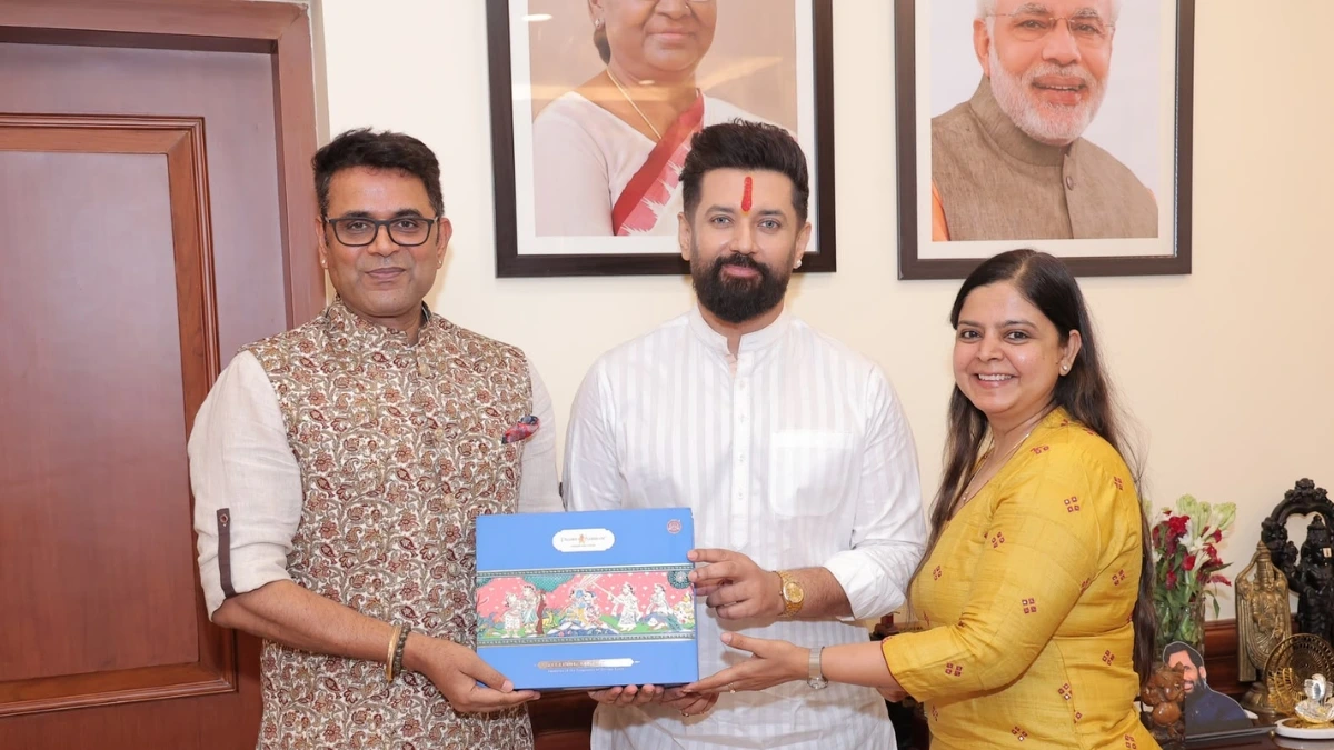 Chirag Paswan Meets Ramalaya Delegation to Discuss Youth, Culture and India's Future Vision