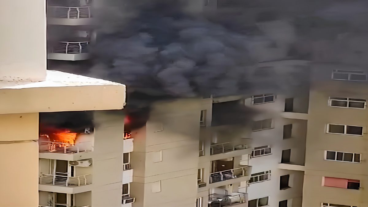 Fire Erupts on 21st Floor of Noida High-Rise, AC Blast Suspected