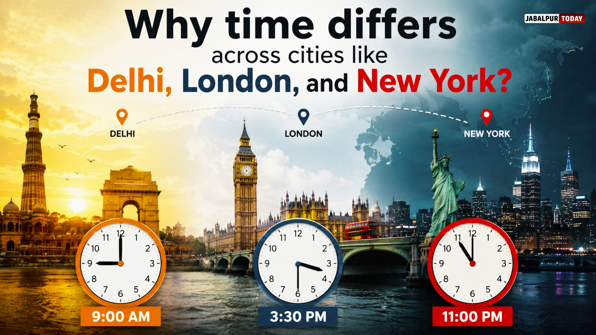 Time Zones Explained: Why It’s 9 AM in Delhi, 3:30 PM in London, and Night in New York