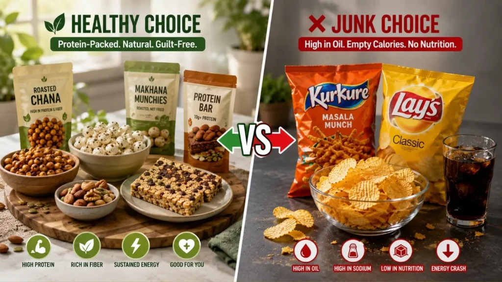 Ditch Kurkure and Lay’s: Discover Tasty, Protein-Packed Healthy Snacks That Fuel Your Body Without the Guilt