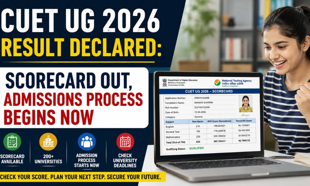 CUET UG 2026 Result Declared on June 23: Your Scorecard Is Live — But Do You Know What Happens Next?