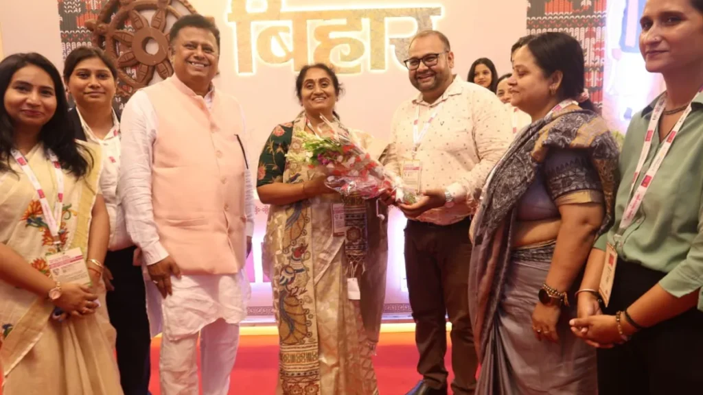 Bihar Pavilion Continues to Shine at Bharat Tex 2026, Attracts Large Number of Visitors on Day Three