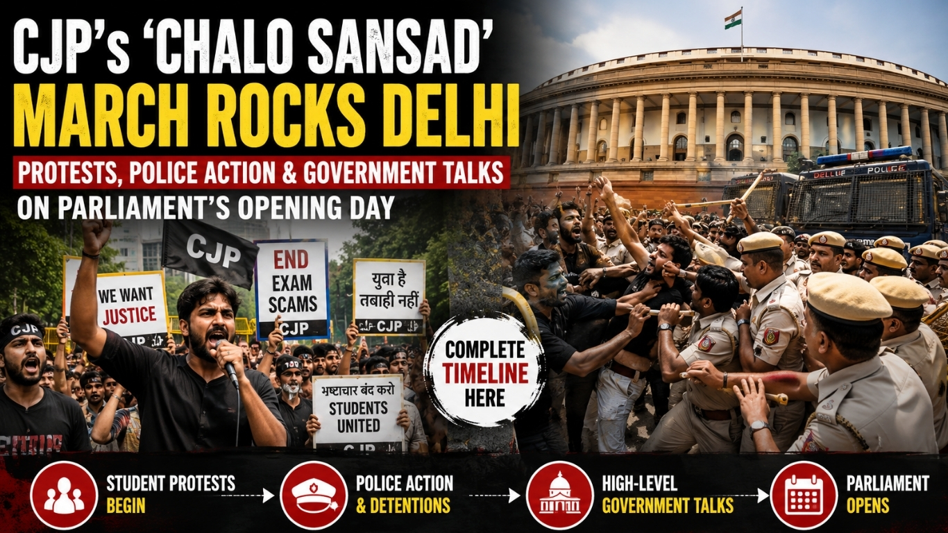 CJP's 'Chalo Sansad' March: From Jantar Mantar to Parliament, July 20 Sees Clashes, Detentions and High-Level Talks