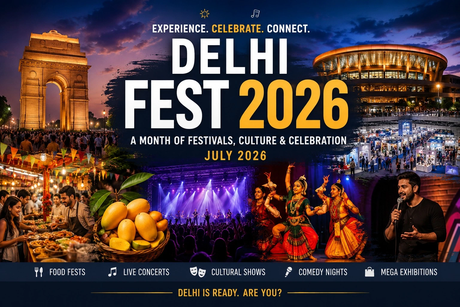 Fests and Events Happening in Delhi in July 2026: Complete Guide to Food Festivals, Cultural Shows, Concerts and Exhibitions
