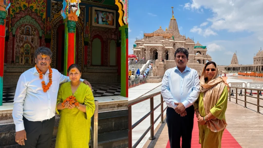 Senior Journalist Rakesh Singh and Parul Singh Offer Prayers at Shri Ram Janmabhoomi Temple in Ayodhya