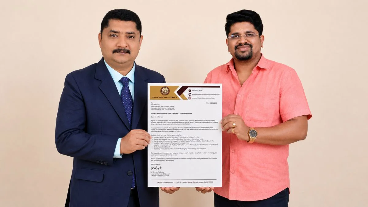 Akhila Sevak Samaj Council Appoints P. Hassim as Kerala Chairman