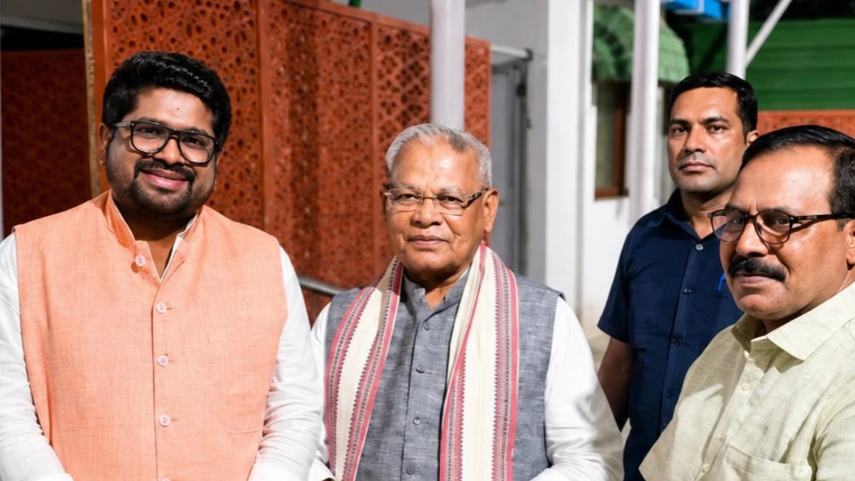 Dr. Bhargav Mallappa Meets Jitan Ram Manjhi, Invites Him to Skill Institutes