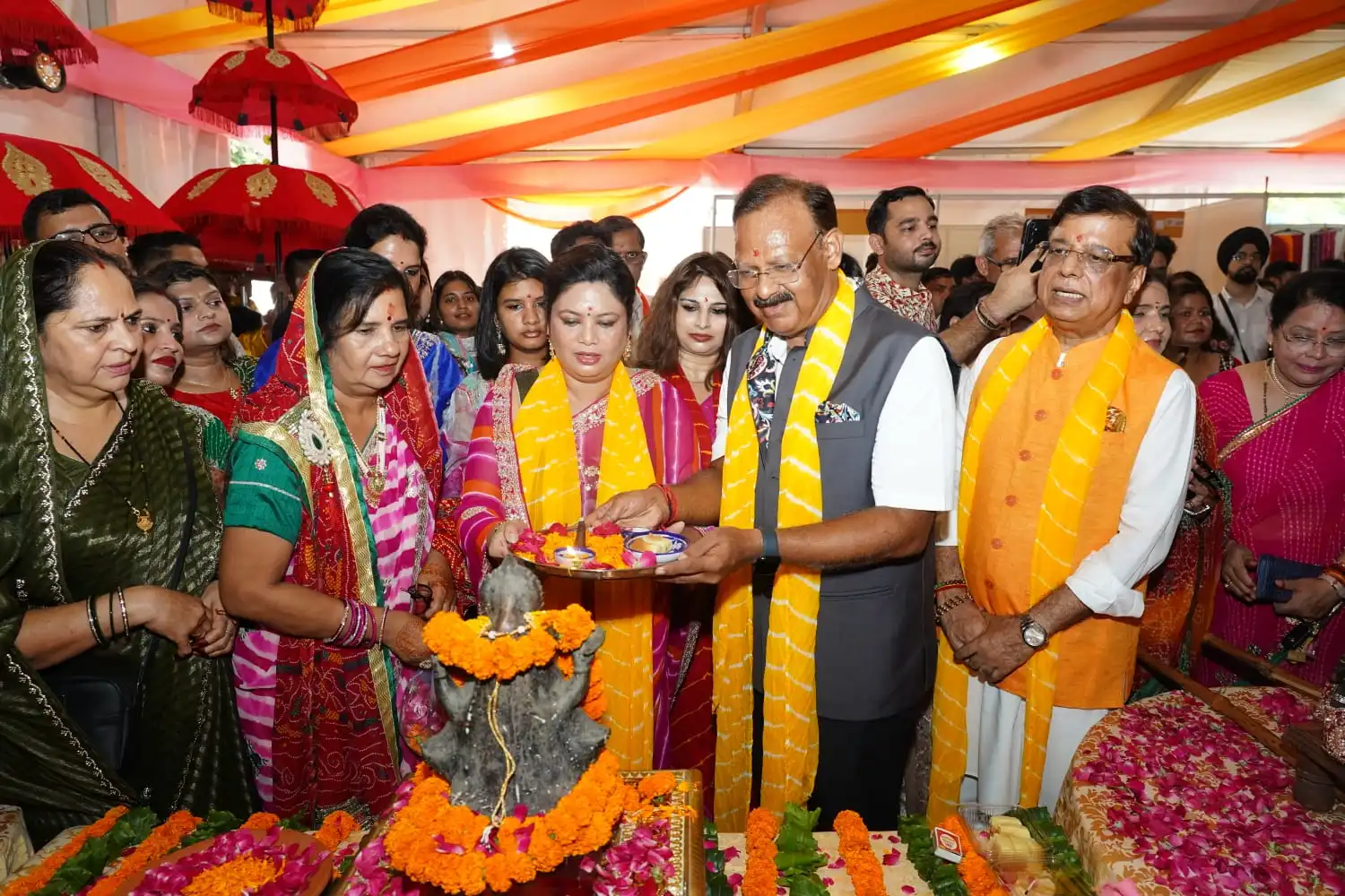 Bikaner House Hosts Grand Opening of Teejotsav 2026 with Traditional Teej Procession and Folk Performances