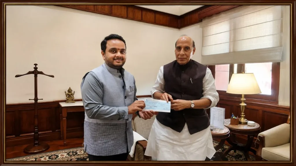 Vijay Chintakayala Donates ₹3 Lakh First Salary to Armed Forces Flag Day Fund