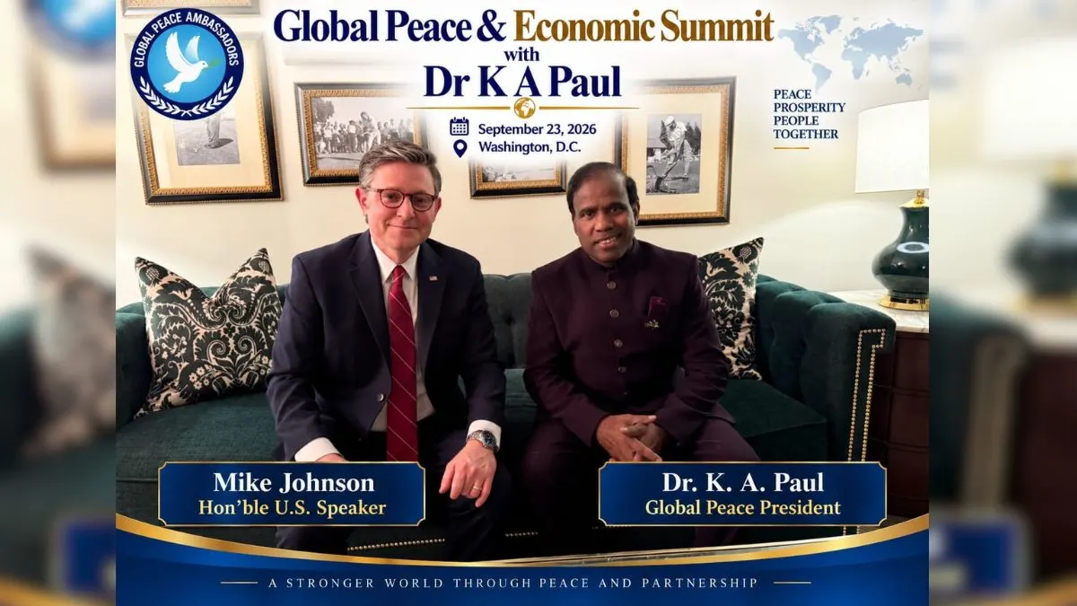 Mike Johnson Joins Dr K. A. Paul at Washington Peace Summit