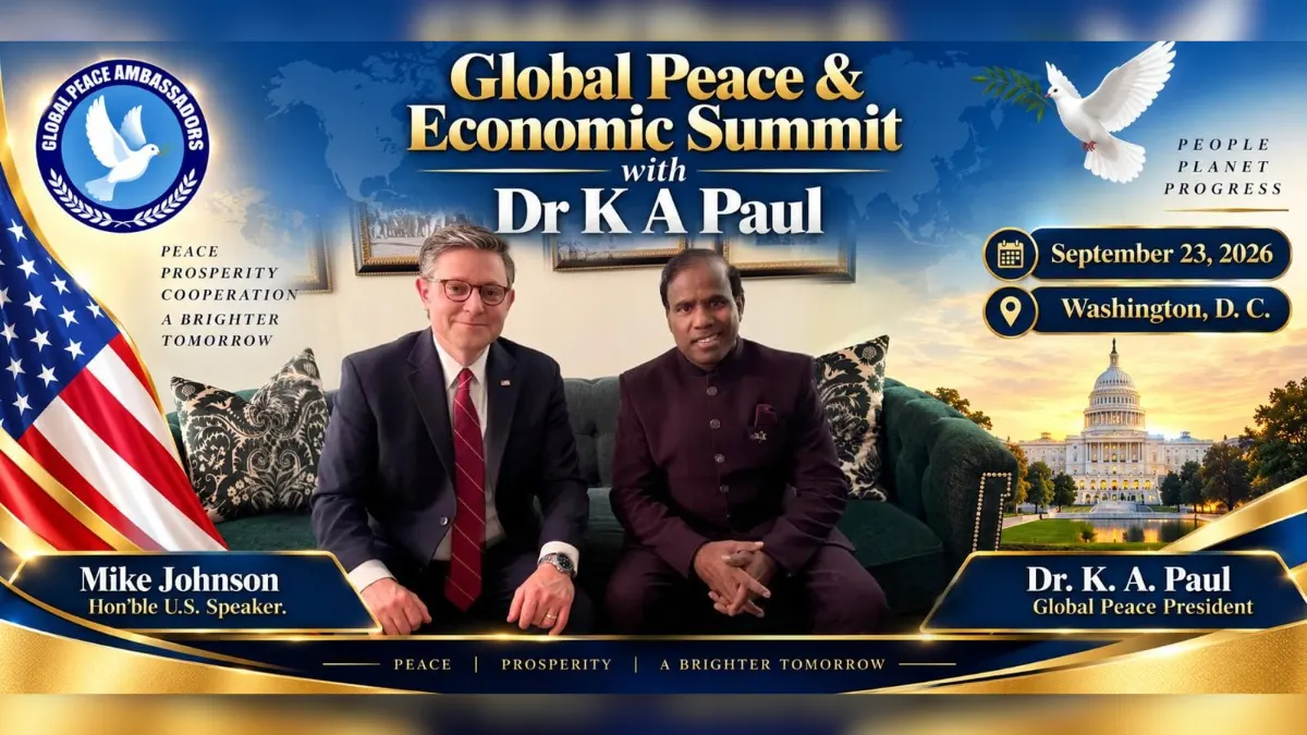 Washington to Host Global Peace & Economic Summit on September 23