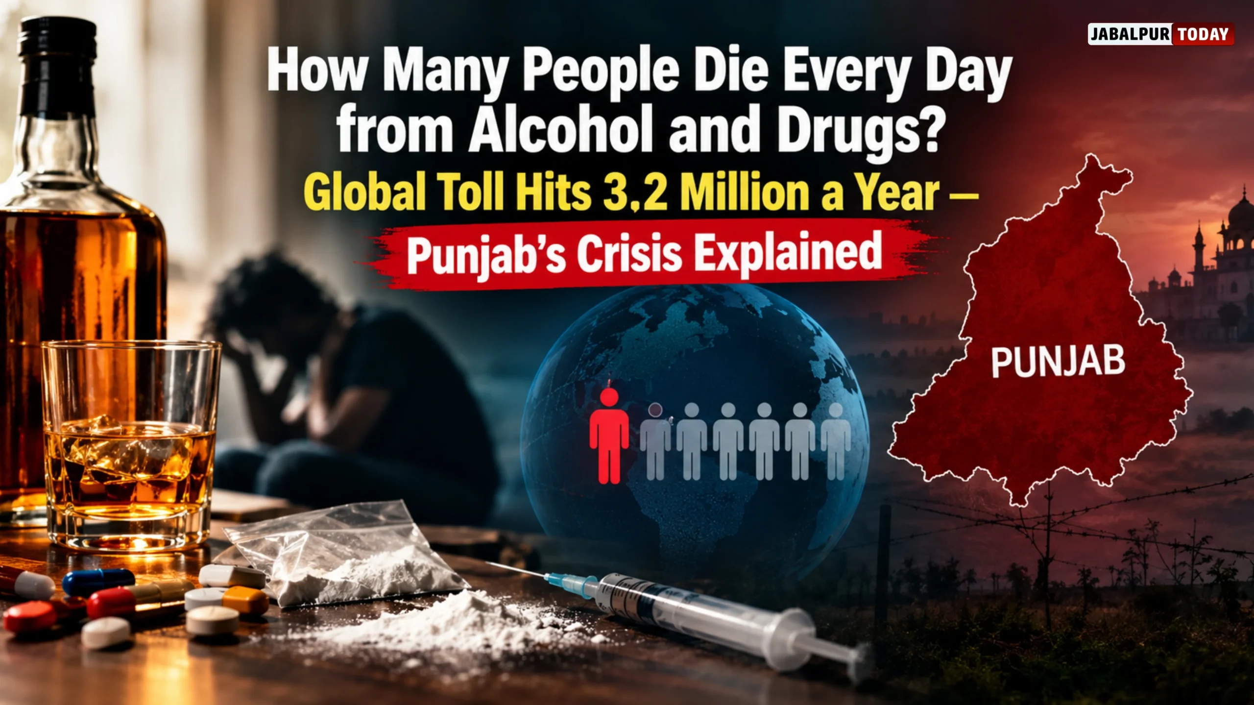 Alcohol, Drugs Kill 8,770 People Every Day Worldwide; Punjab Emerges as India’s Biggest Drug Crisis Hotspot