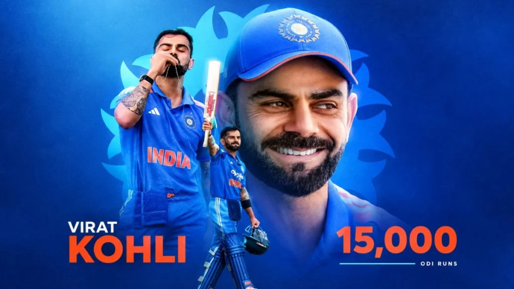 Virat Kohli Becomes Fastest to 15,000 ODI Runs