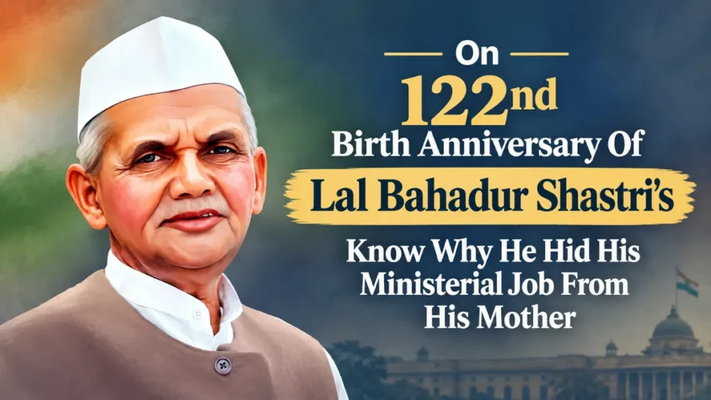 On 122nd Birth Anniversary Of Lal Bahadur Shastri’s, Know Why He Hid His Ministerial Job From His Mother