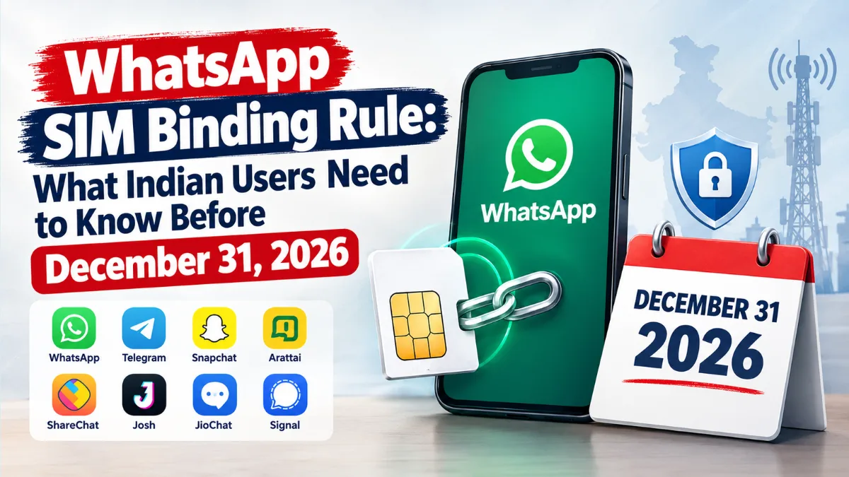 WhatsApp SIM Binding Rule: What Indian Users Need to Know Before December 31,2026